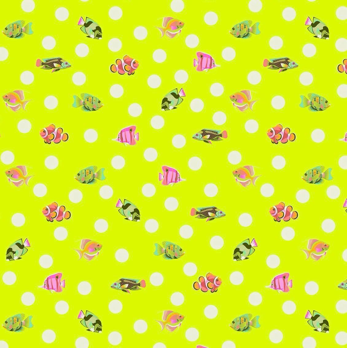 Tula Pink Floral Reef - School Crossing Seagrass