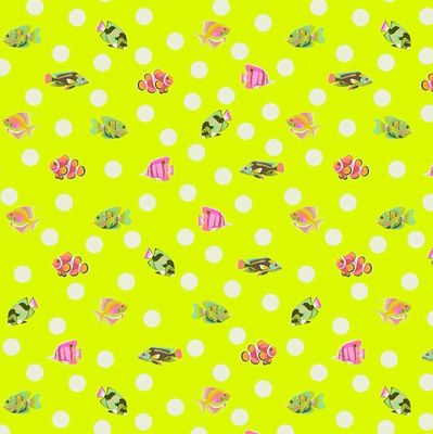 Tula Pink Floral Reef - School Crossing Seagrass