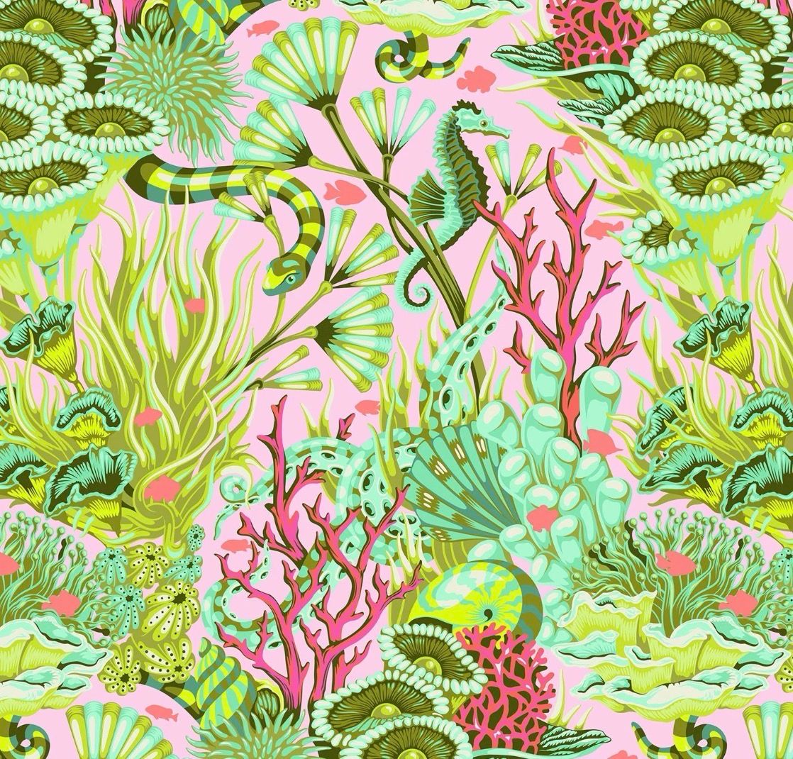Tula Pink Floral Reef - Reef What You Sew Coralline