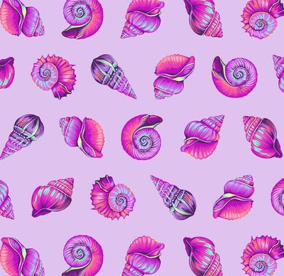 Tula Pink Floral Reef - Lil Shelly Ultraviolet