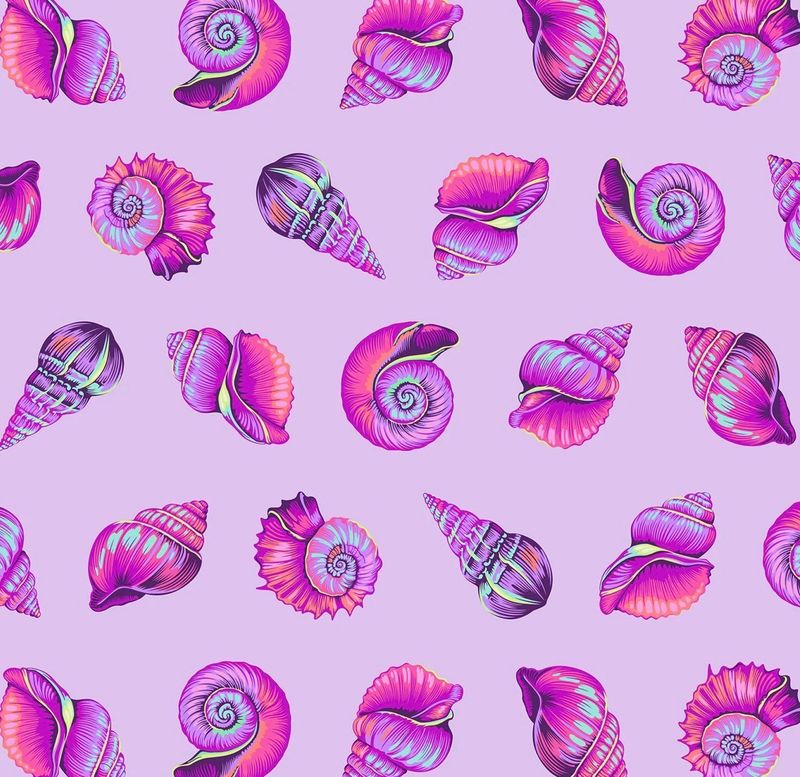 Tula Pink Floral Reef - Lil Shelly Ultraviolet