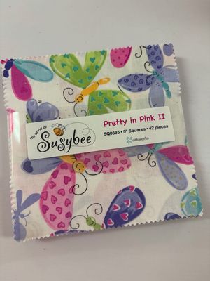Susybee - Pretty In Pink 5” Charm Squares