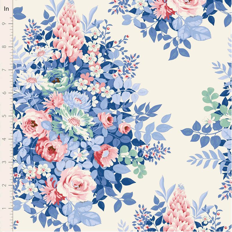 Tilda - Something Blue - Whimsy Flower Cream
