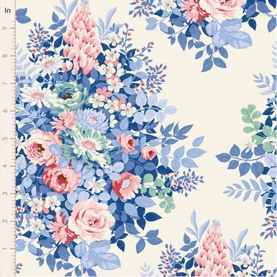 Tilda - Something Blue - Whimsy Flower Cream