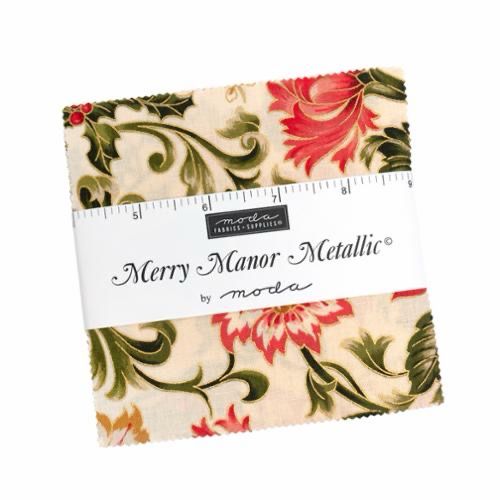 Moda - Merry Manor Metallic 2026 Charm Pack