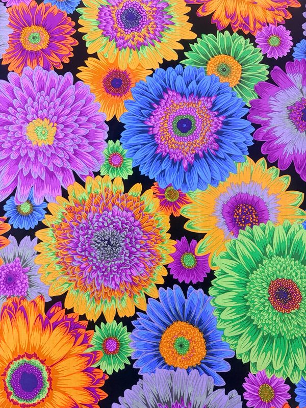 Kaffe Fassett - Gerbera Daisies - Dark