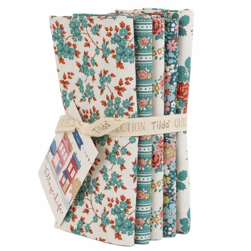 Tilda - Village Life - Teal FQ Bundle