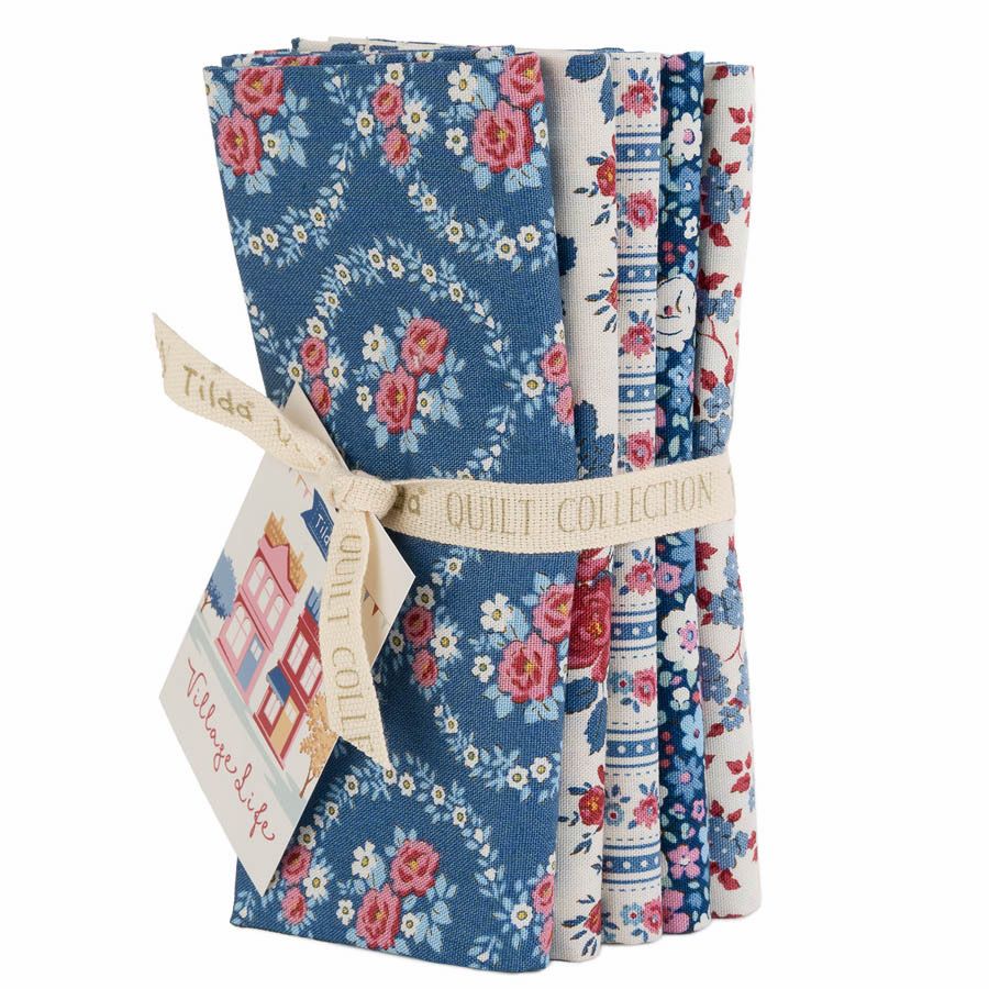 Tilda - Village Life - Blue FQ Bundle