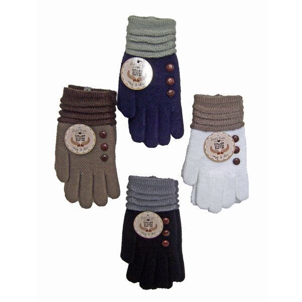 Ladies Button Glove - 12 Pair Pack