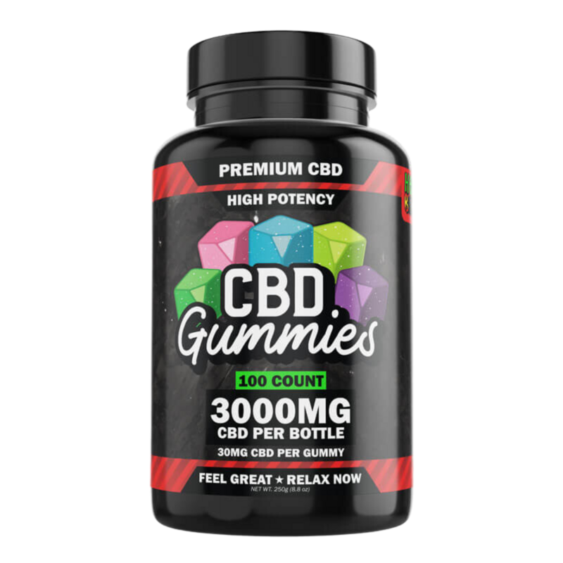 100 Count High Potency CBD Gummies 3000 mg