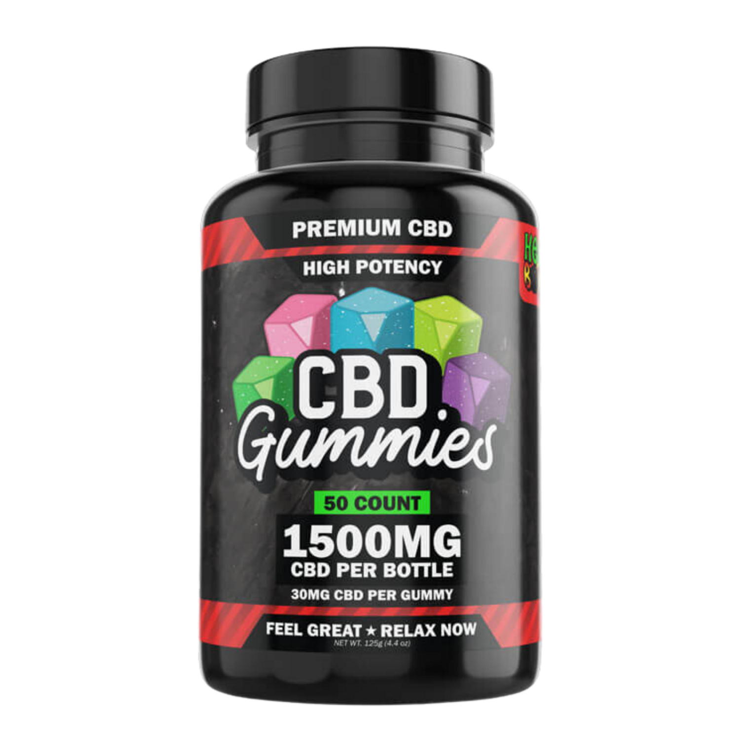 50 Count High Potency CBD Gummies 1500 mg