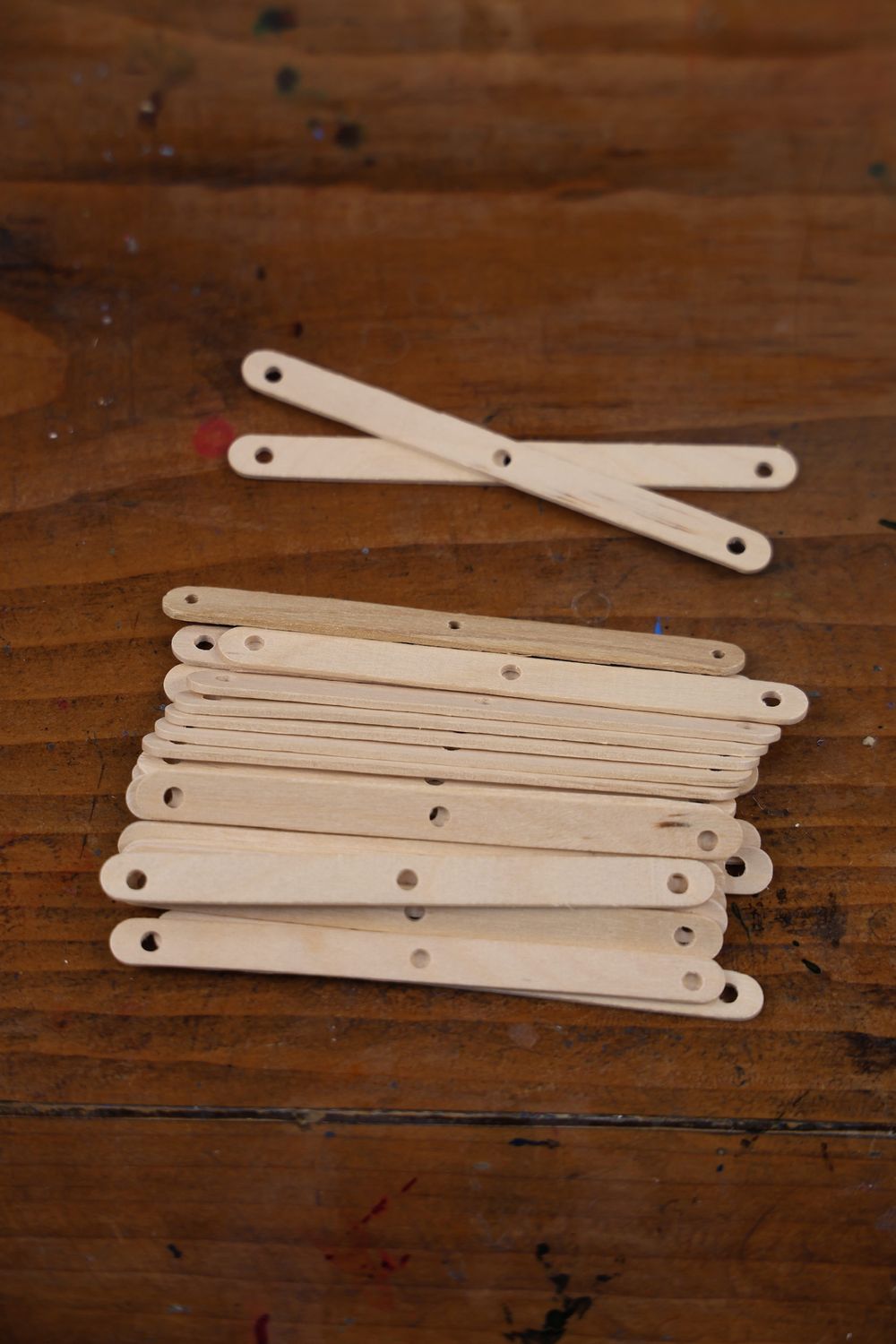 Craft Sticks with 3 Holes