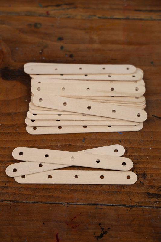 Craft Sticks with 5 Holes