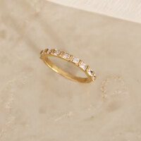 Baguette Semi Eternity Band Ring