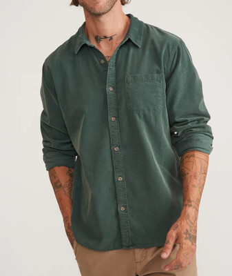 LS Lightweight Cord Shirt, Color: Bistro Green, Size: M