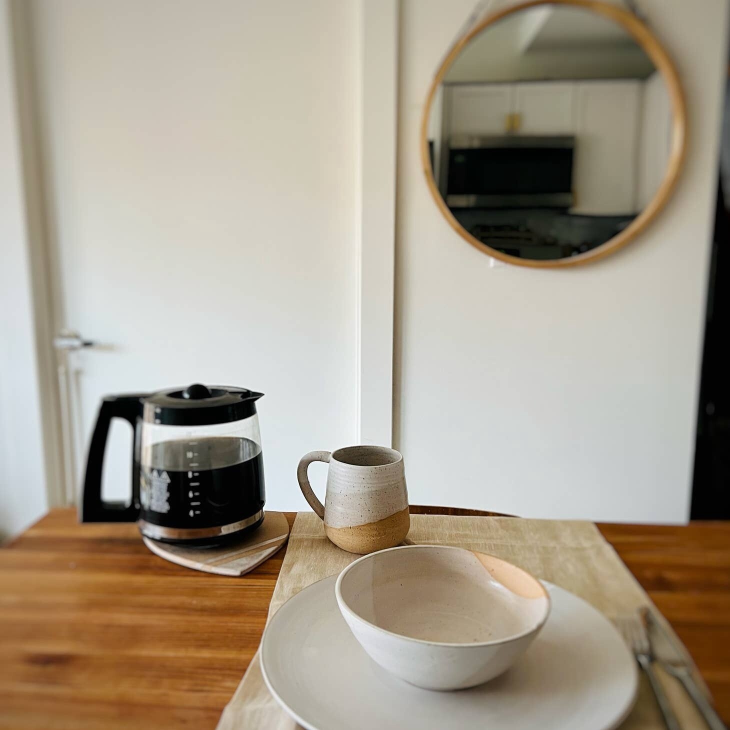 Round Bottom Coffee Mug, Color: White