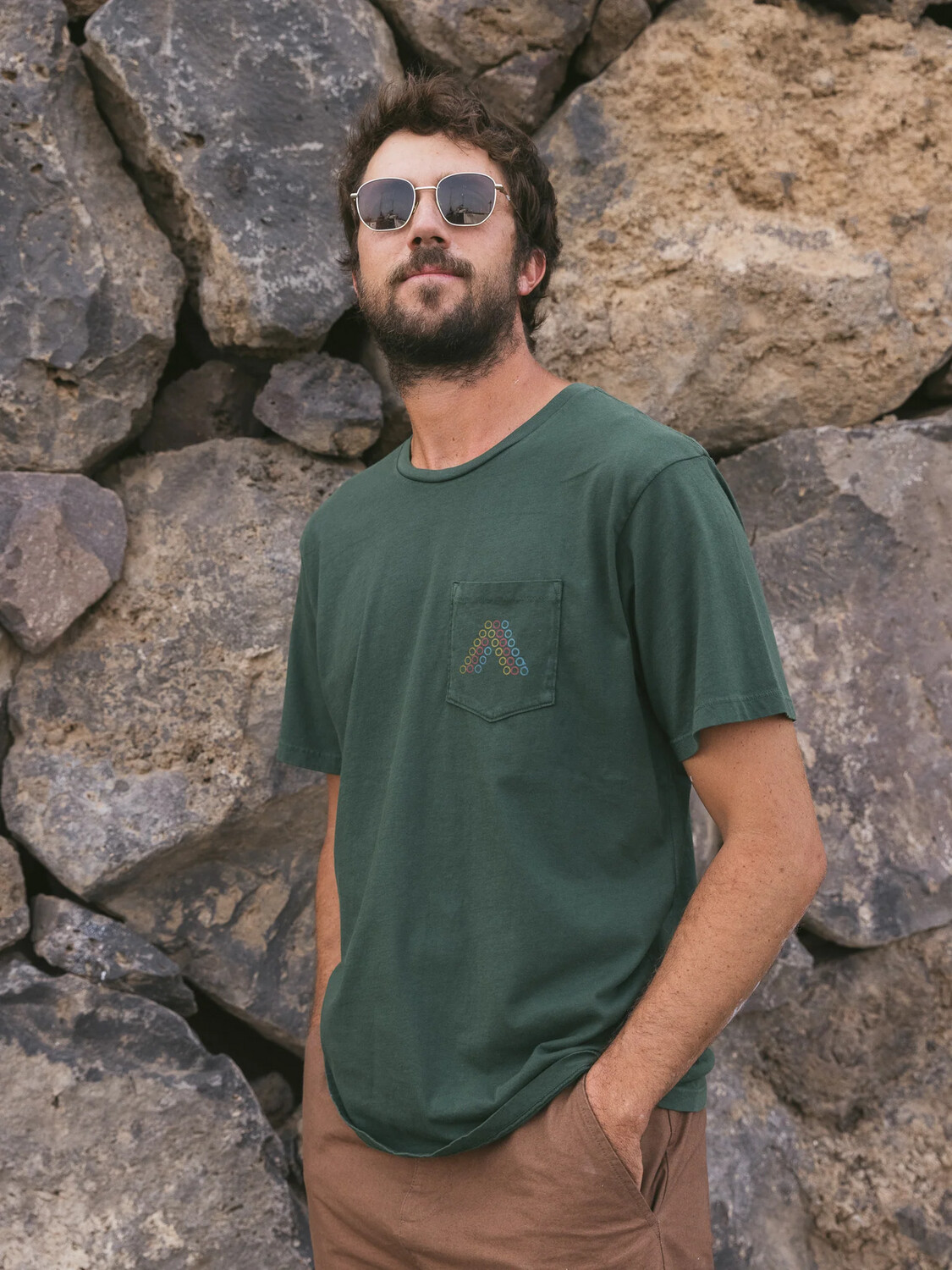 Lattice Energy Tee, Color: Rover Green, Size: M