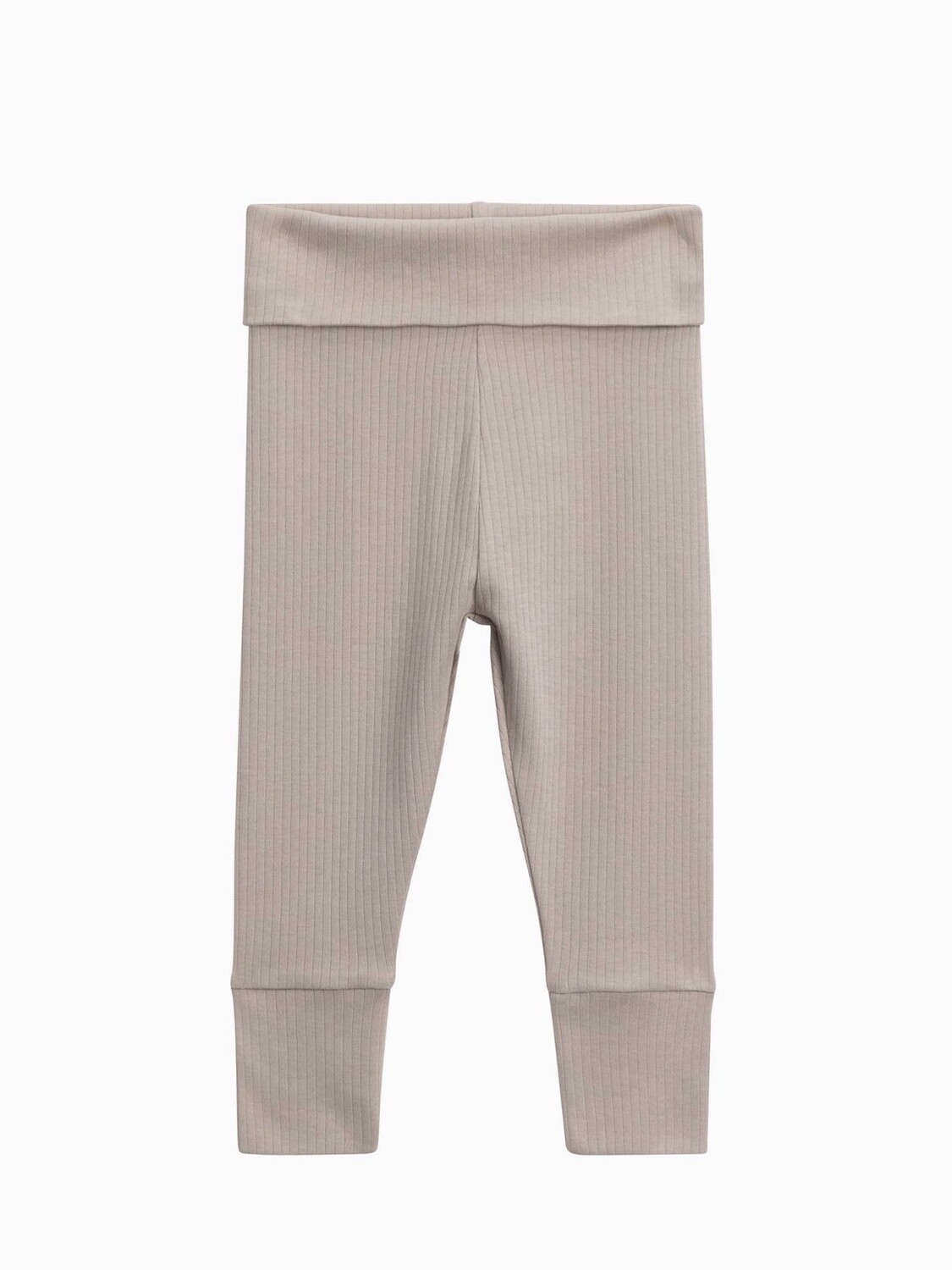 Organic Baby Ribbed Foldover Joggers, Color: Dove, Size: NB