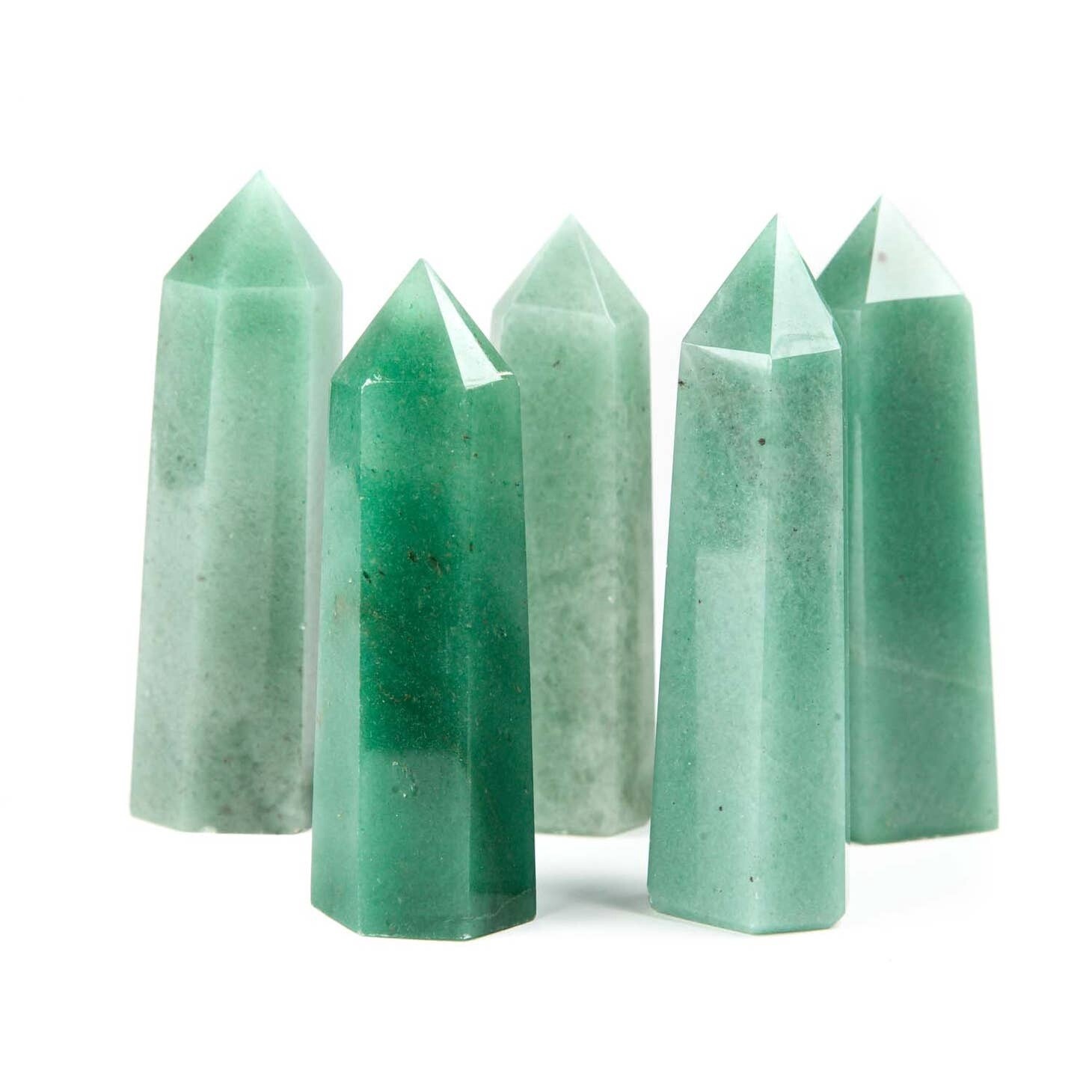 Aventurine Crystal Point, Color: Green, Size: One Size