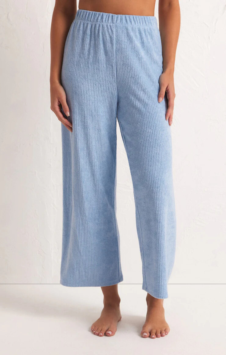 Beachy Rib Terry Pant, Color: Blue Jay, Size: XS