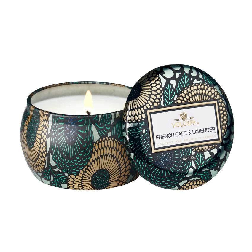 French Cade Lavender, Size: Mini Tin Candle