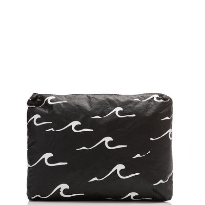 Seaside Pouch, Color: White/Black, Size: Mid