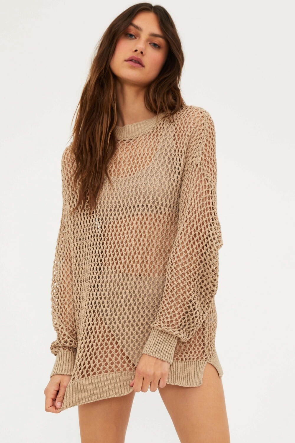 Hilary Sweater, Color: Tan, Size: Xs