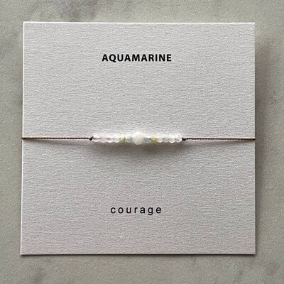 Aquamarine Morganite Bracelet - Courage