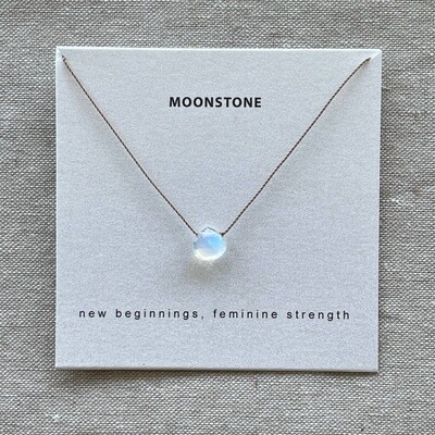 Rainbow Moonstone Necklace- New Beginnings