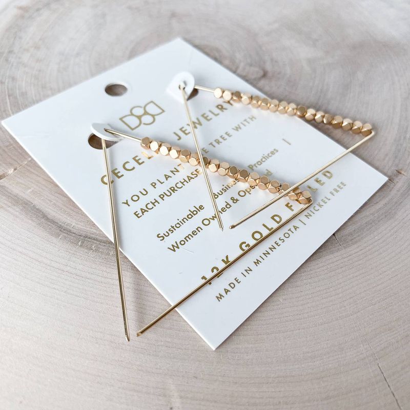 Large Triangle Hoop Earrings