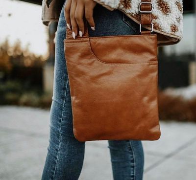 Athena CrossBody, Color: Cognac