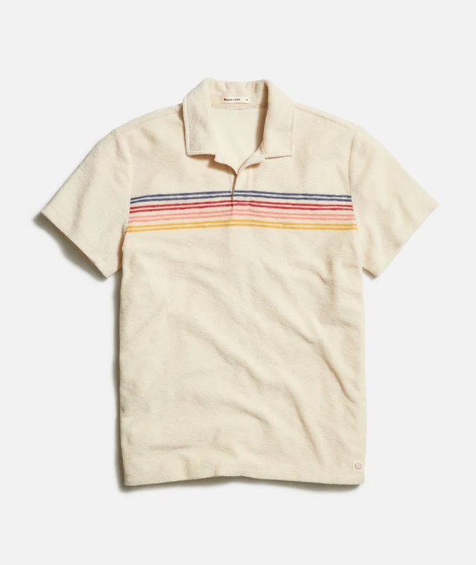 Terry Out Stripe Polo