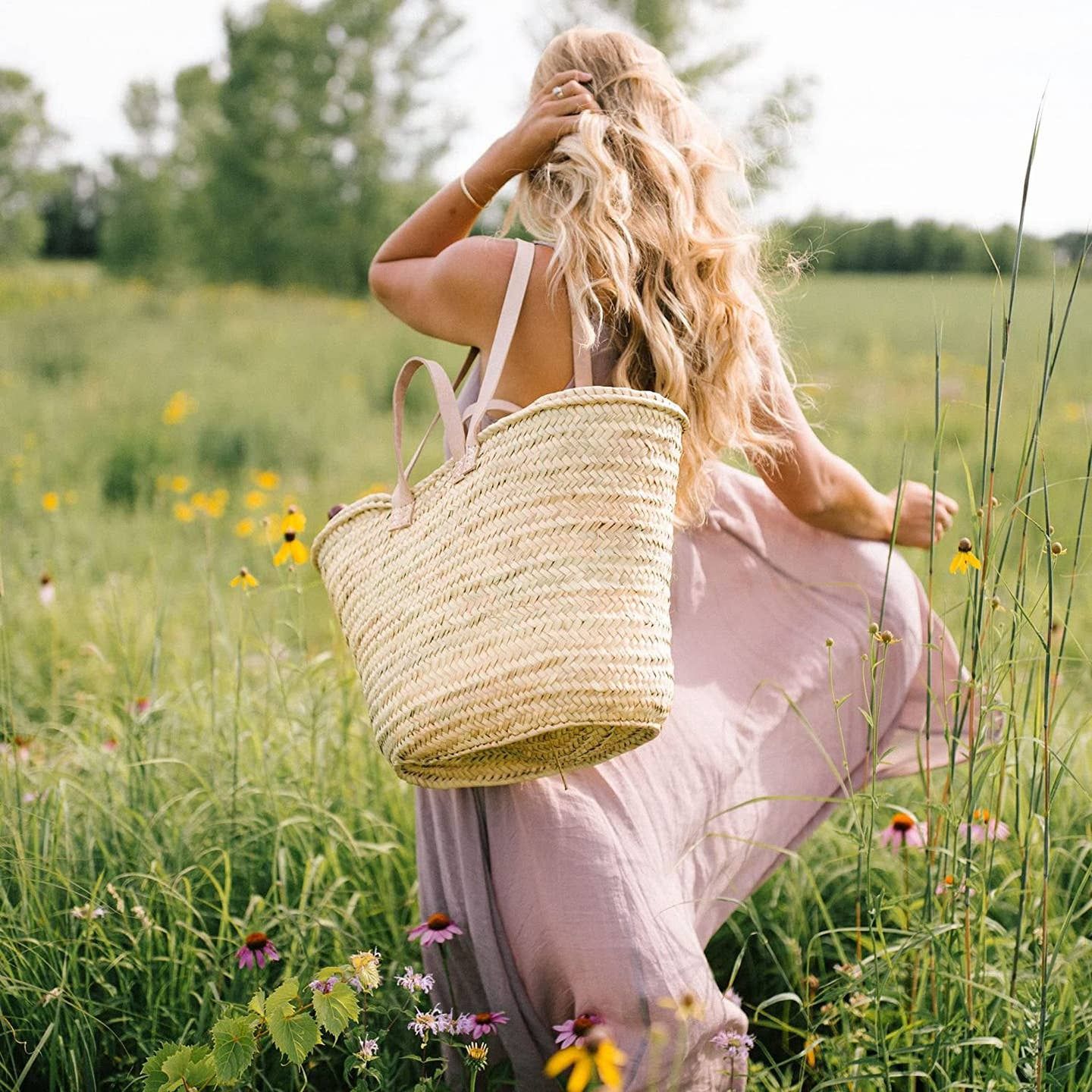French Basket Tote Bag