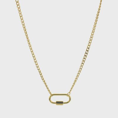 Gold Carabiner Charm Chain