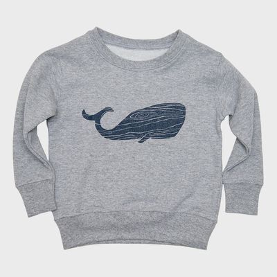 Wood Grain Whale Toddler Sweatshirt-Orleans