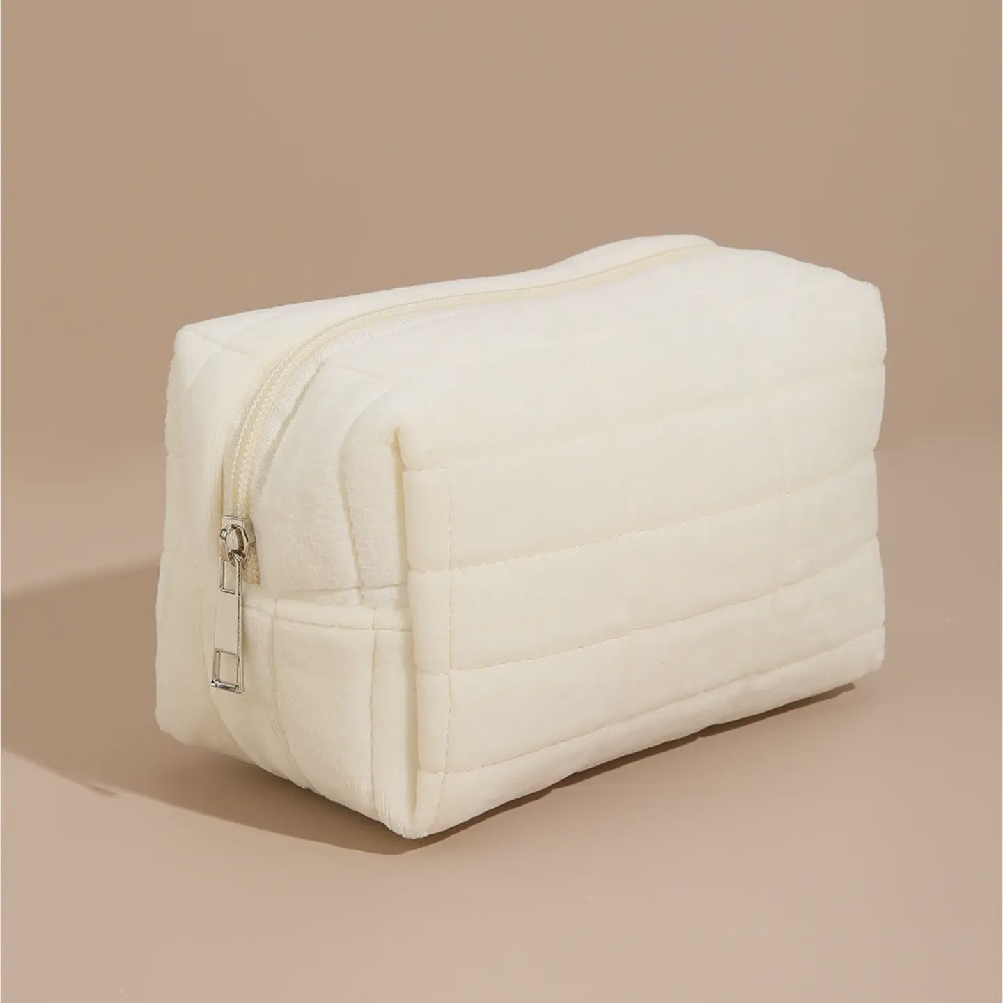Cosmetic Make Up Bag Accessory Pouch, Color: Ivory