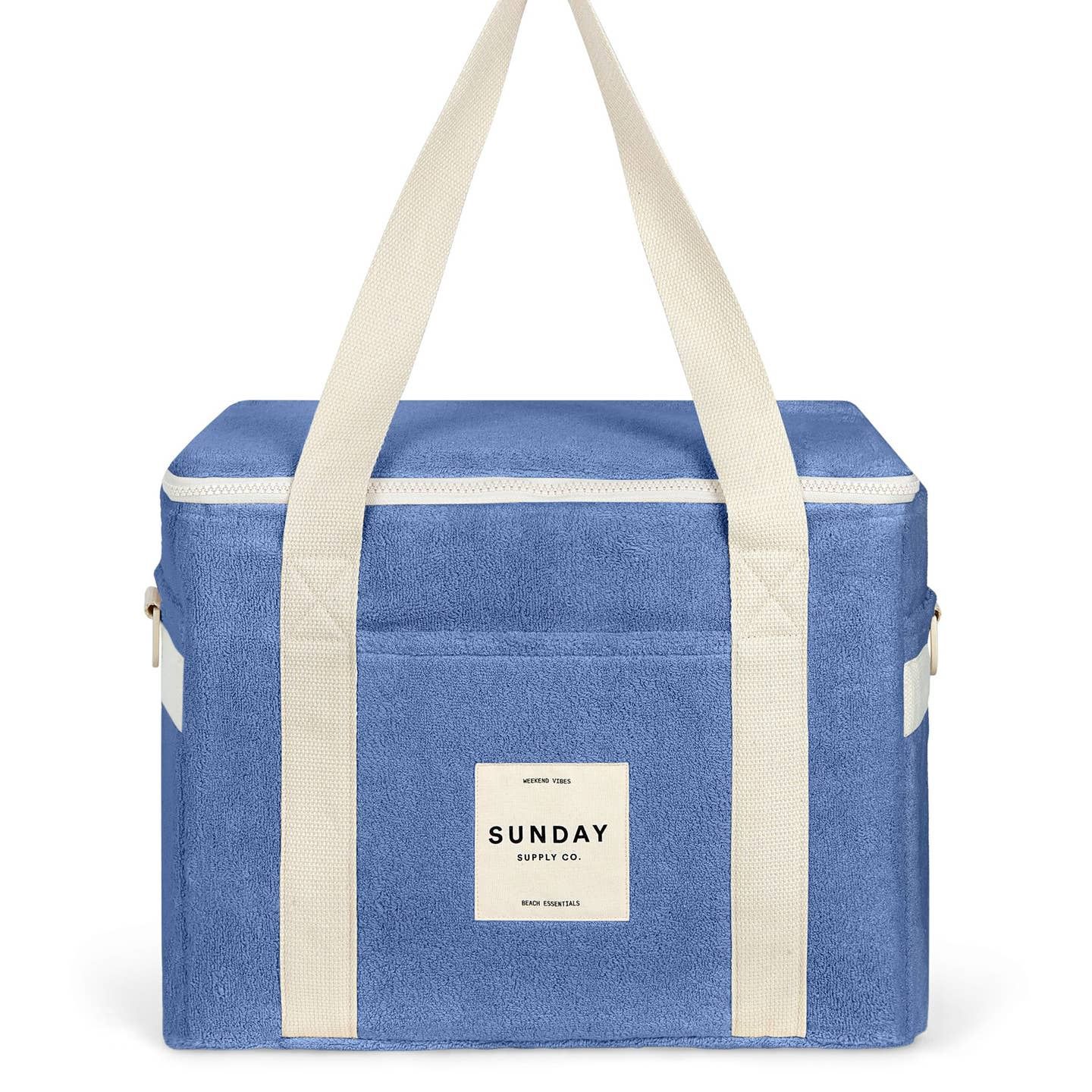 Towelling Cooler Bag, Color: Pacific