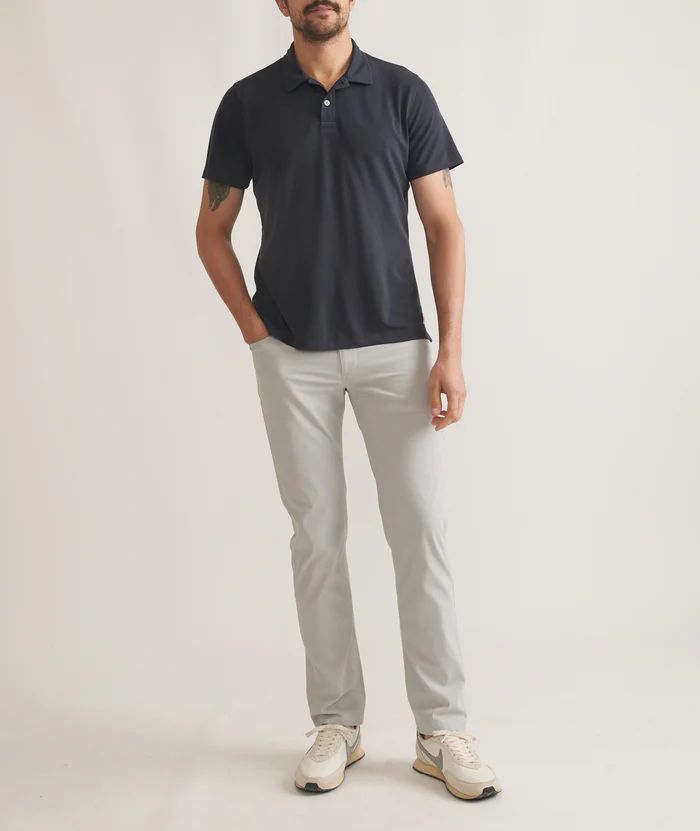 5 Pocket Breeze Slim - Straight Pant, Color: Light Grey, Size: 30-32