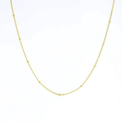 Gold Vermeil Beaded Curb Chain