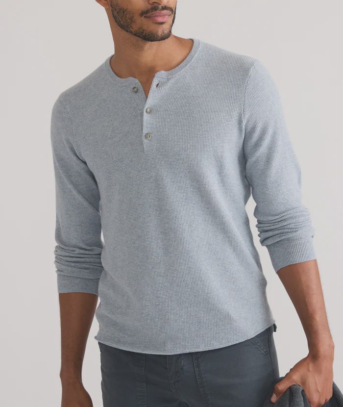 Henley Sweater, Color: Misty Heather, Size: M