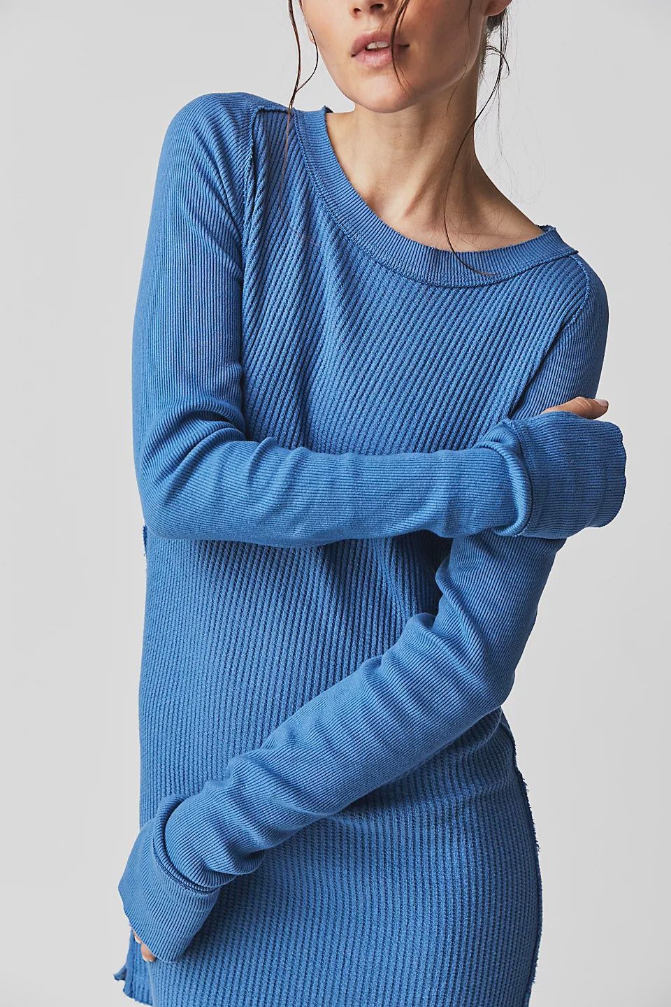 Honey B Crew Neck, Color: Copenhagen Blue, Size: XS