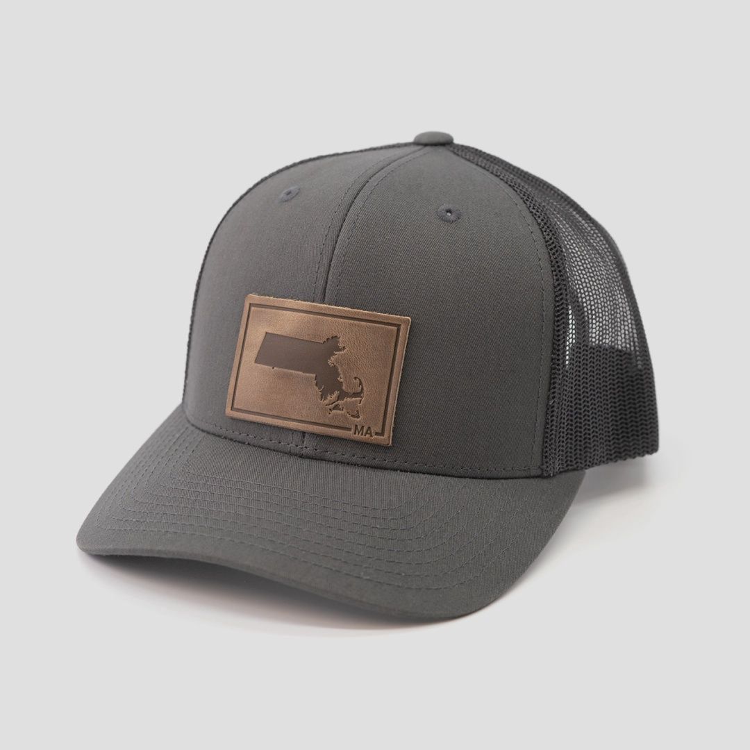 Massachusetts Silhouette Hat, Color: Charcoal/Black