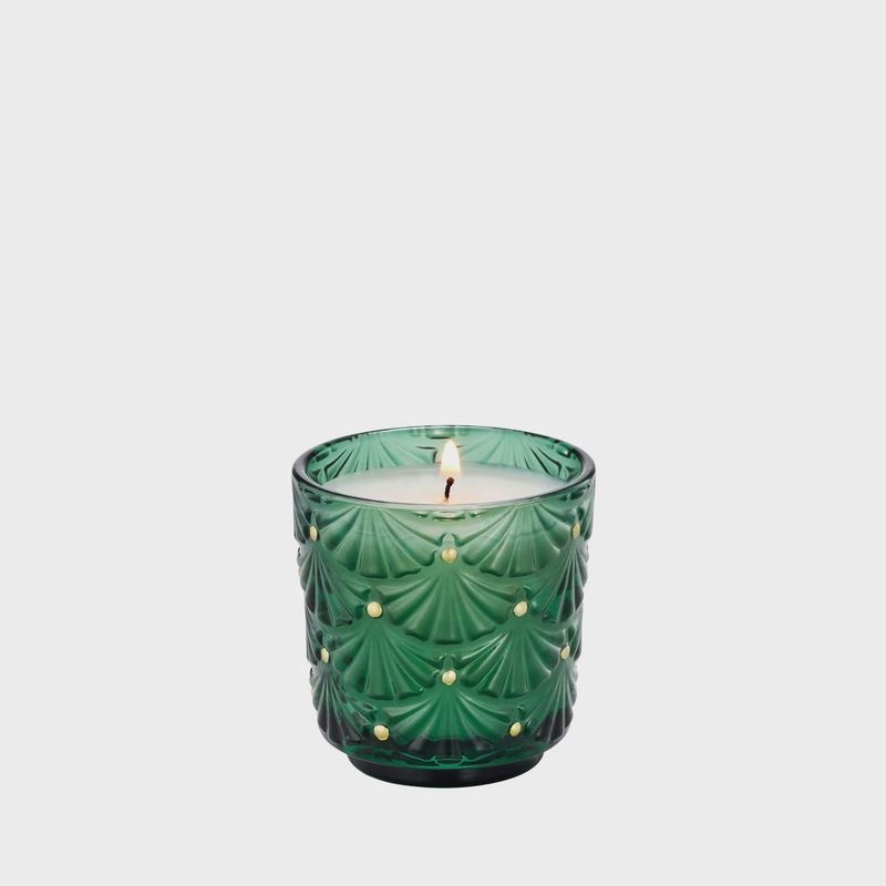 Noble Fir Garland Boxed Pedestal Candle