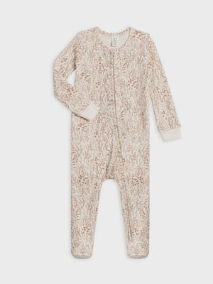 Organic Baby Peyton Zipper Sleeper - Marine Floral