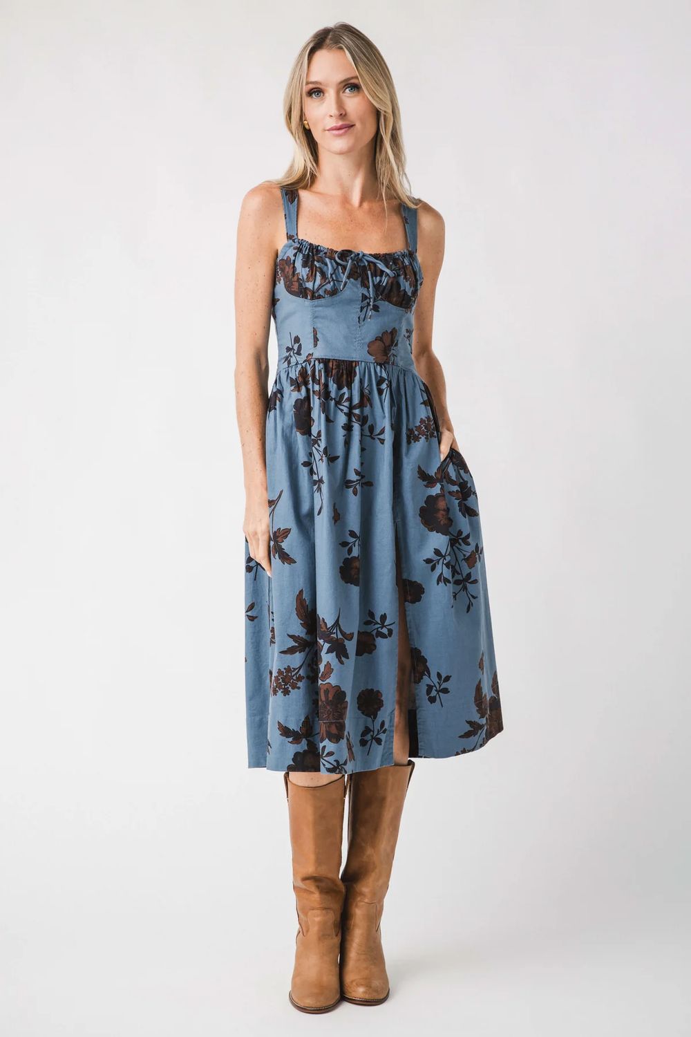 Laters Baby Midi Dress, Color: Storm Combo, Size: XS