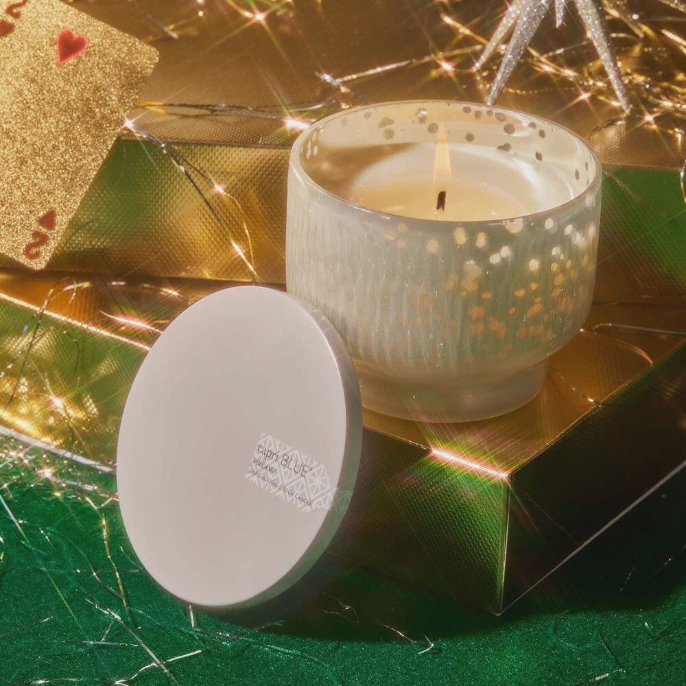 Volcano Mercury Etched Inverted Jar 10z, Scent: Volcano