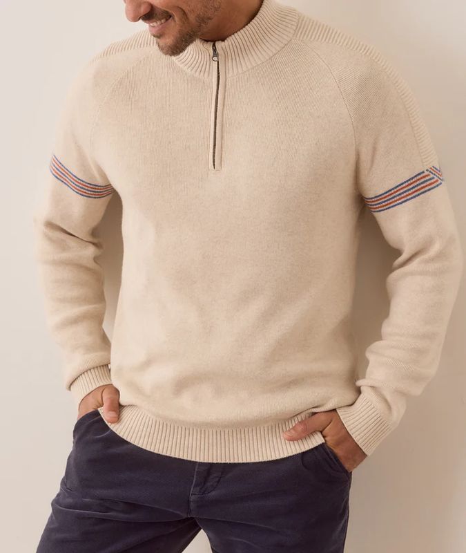 The Archive Big Bear Quarter Zip Sweater is a cozy and stylish knit sweater designed for comfort and versatility. Featuring a quarter zip collar, it allows for adjustable warmth and a relaxed fit. 