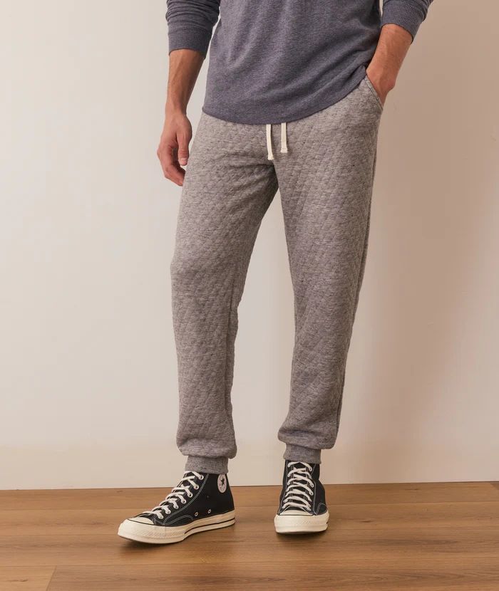 Corbet Quilted Jogger, Color: Grey Heather, Size: M