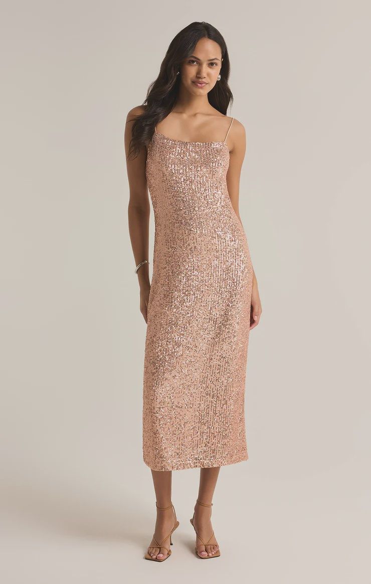 Paulina Sequin Dress, Color: Rose Gold, Size: Xs