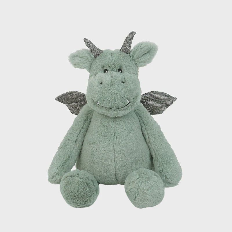 The Dax Dragon Plush from Mon Ami is a soft, adorable stuffed toy designed to resemble a friendly dragon. With its gentle features, including a playful expression and soft, textured fabrics, Dax the dragon has a whimsical, magical charm. It comes in a soft green color with small wings and a huggable body, making it perfect for cuddling. The Dax Dragon Plush combines the enchantment of mythical creatures with a cozy, comforting design, making it an ideal gift or a comforting companion for kids and plush collectors alike.

